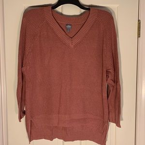 NEW YORK AND COMPANY PINK SOHO JEAN SWEATER SIZE M